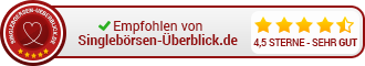 Empfohlen-Siegel mit 4,5 Sternen